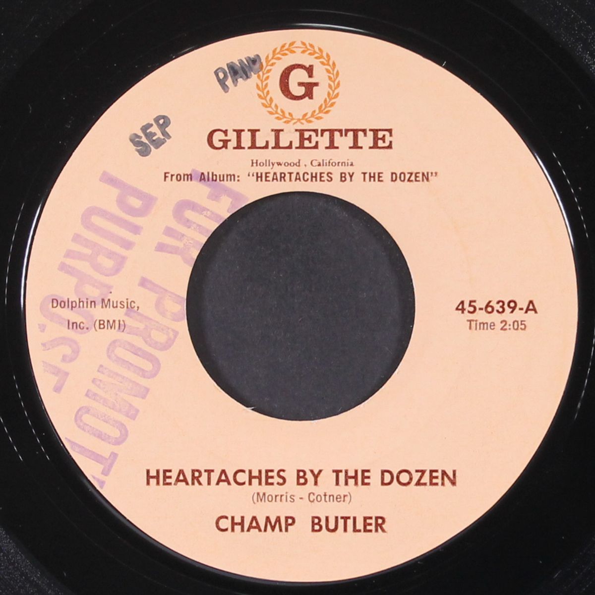 heartaches by the dozen / heartaches by CHAMP BUTLER
