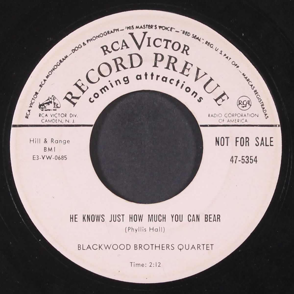 he knows just how much you can bear by BLACKWOOD BROTHERS QUARTET