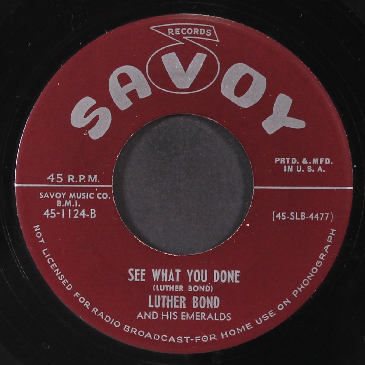 what if you / see what you done by LUTHER BOND & EMERALDS