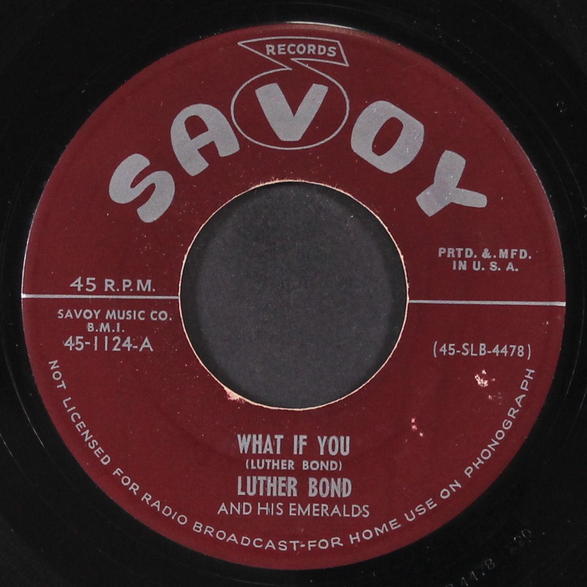 what if you / see what you done by LUTHER BOND & EMERALDS