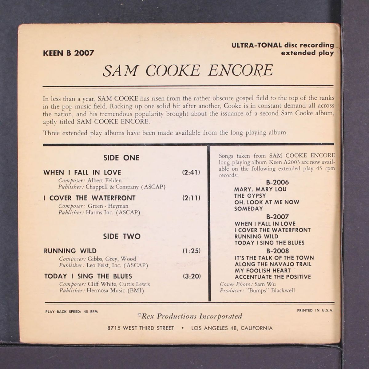 encore vol. 2 by SAM COOKE