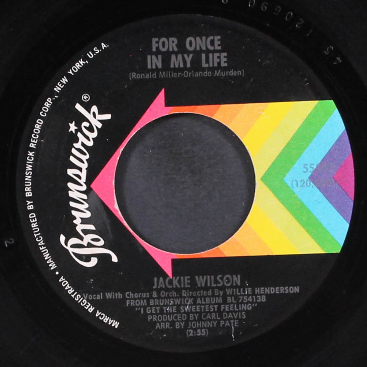 you brought about a change in me / for once in my life by JACKIE WILSON