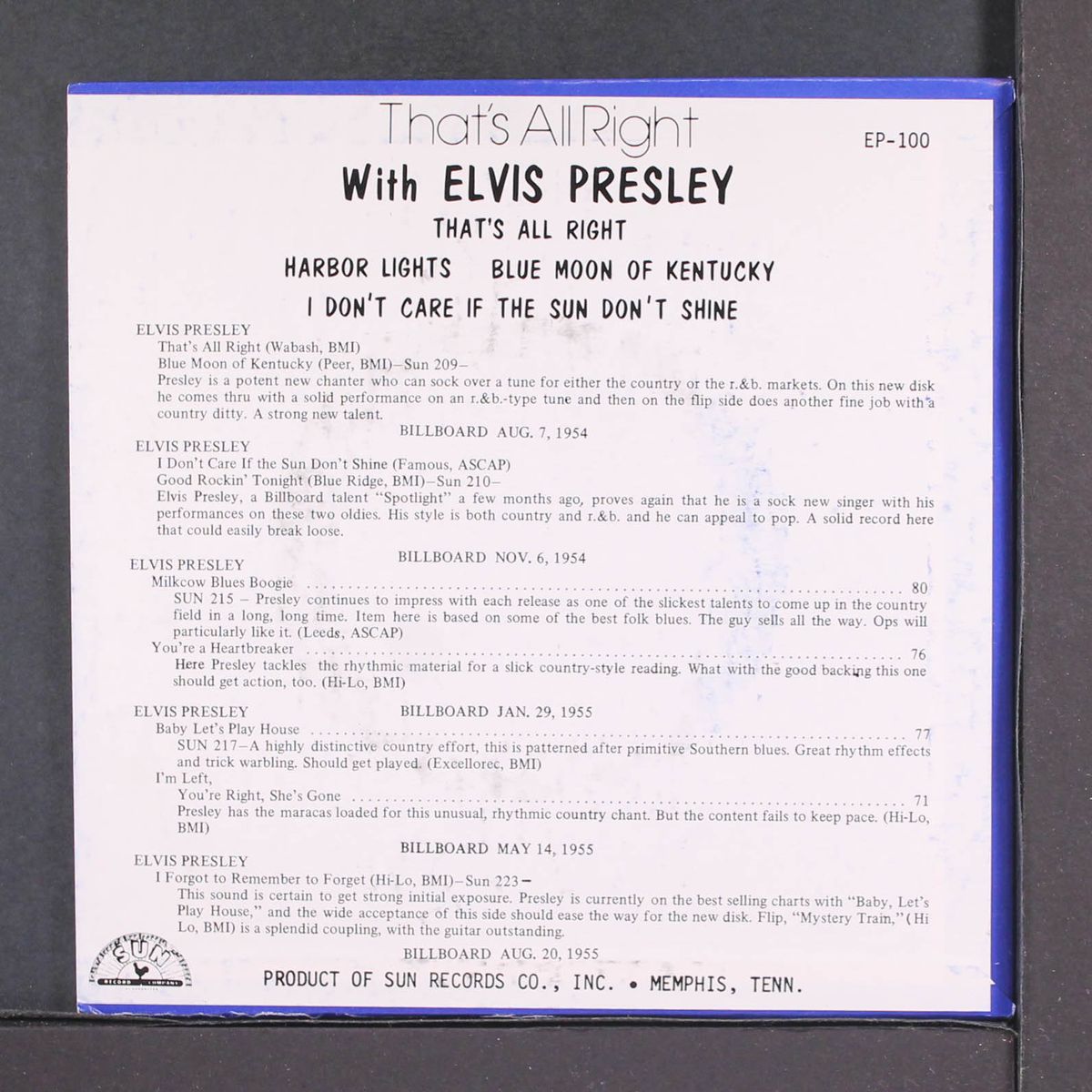 that's all right by ELVIS PRESLEY