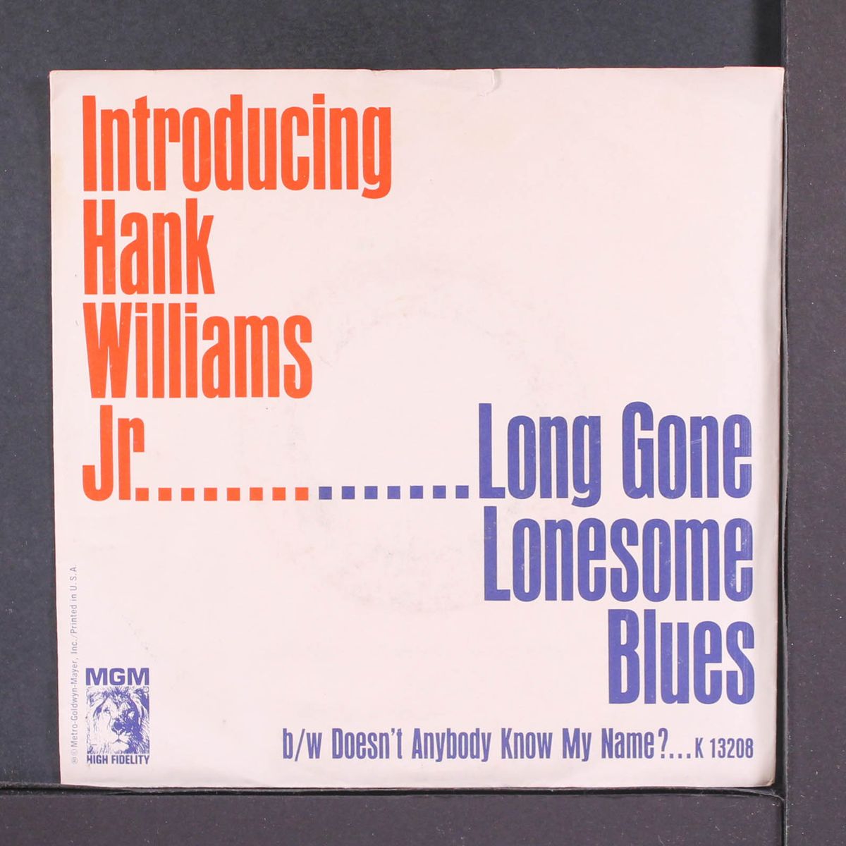 long gone lonesome blues by HANK WILLIAMS JR.