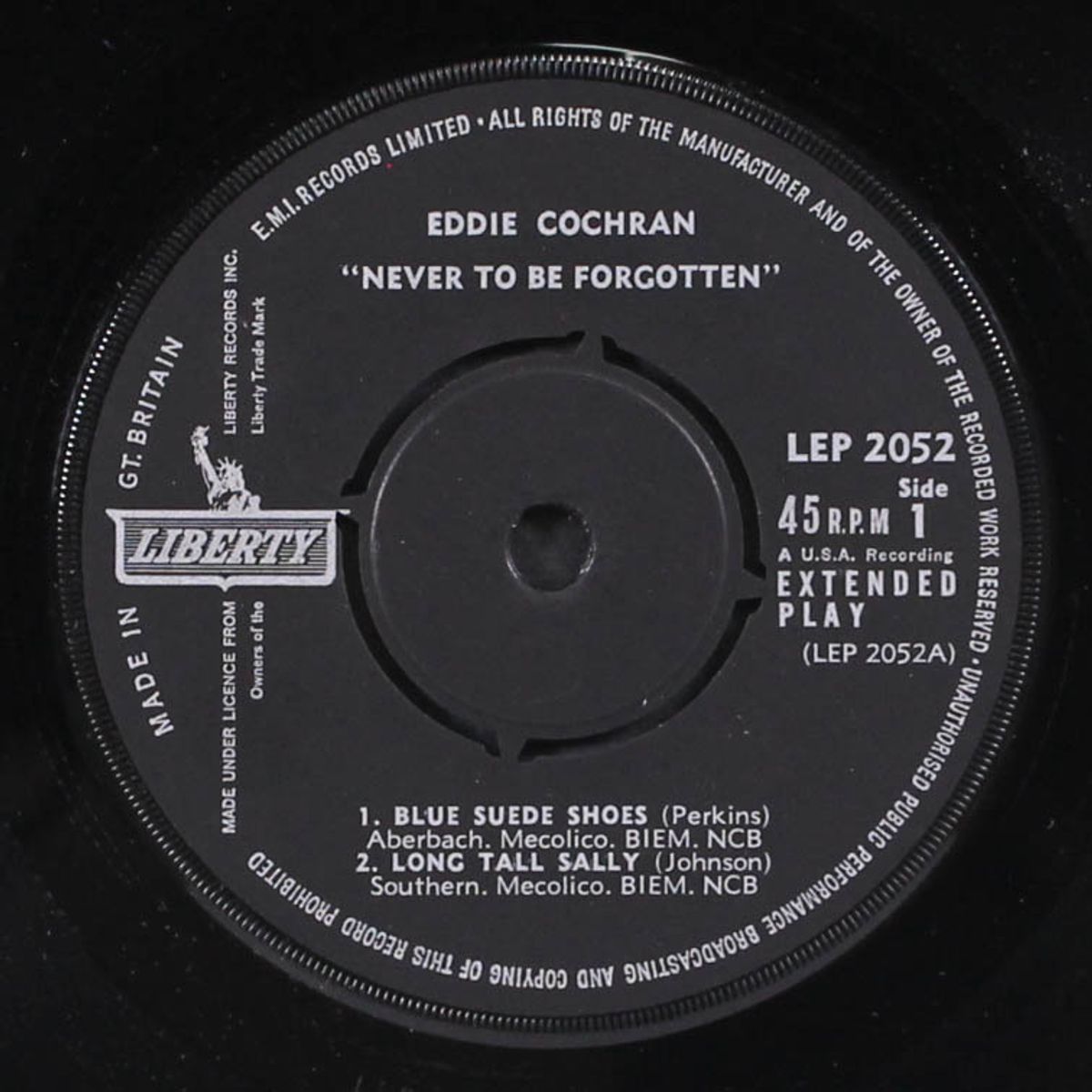never be forgotten by EDDIE COCHRAN