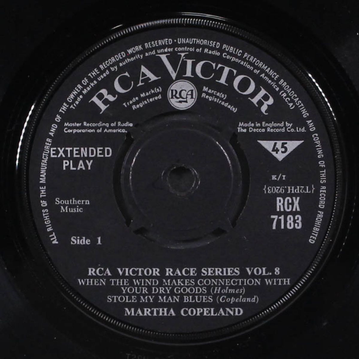 rca victor race series, vol. 8 by MARTHA COPELAND