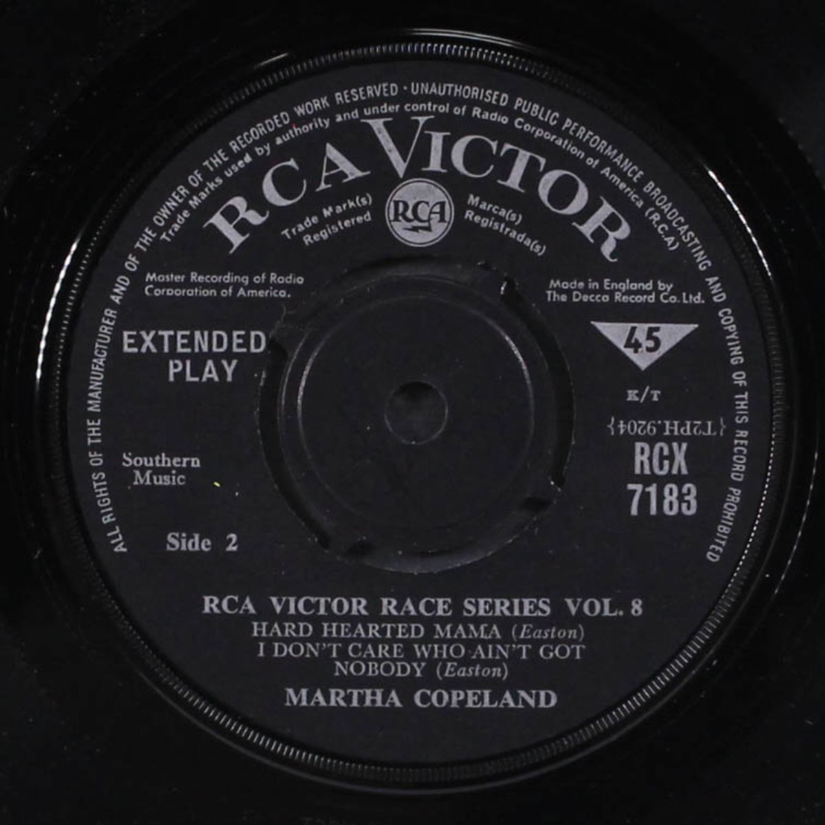 rca victor race series, vol. 8 by MARTHA COPELAND
