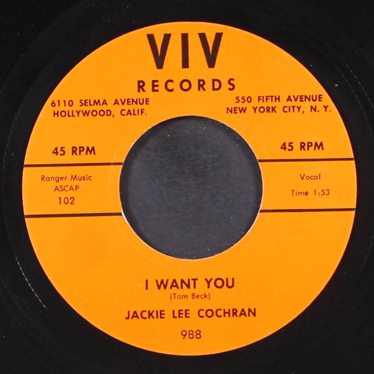 buy a car / i want you by JACKIE LEE COCHRAN