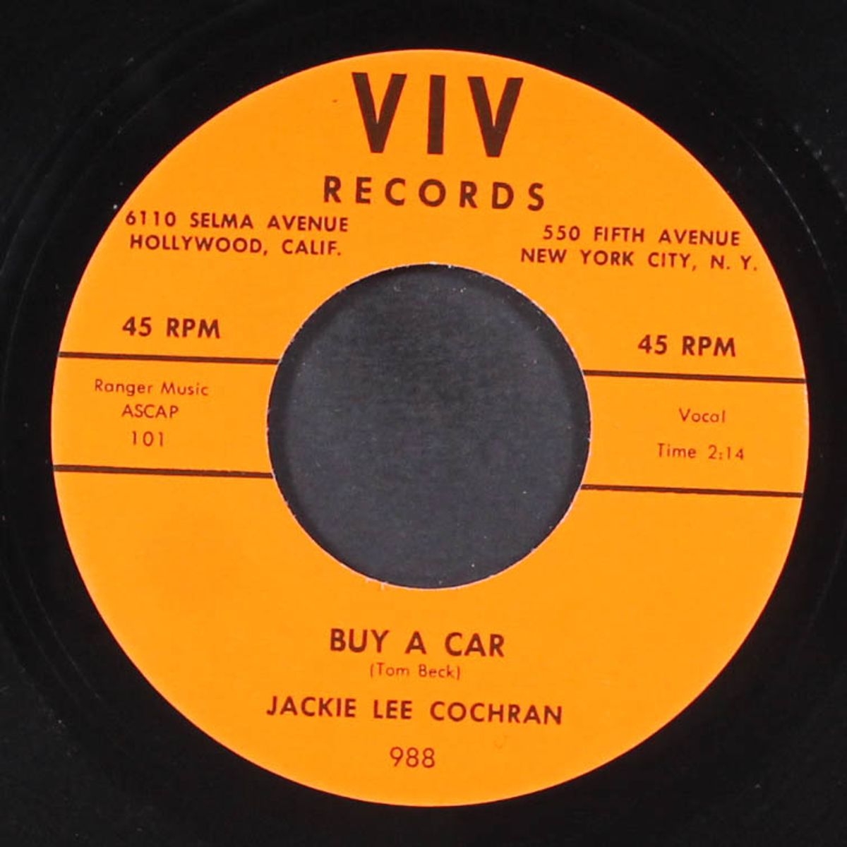 buy a car / i want you by JACKIE LEE COCHRAN