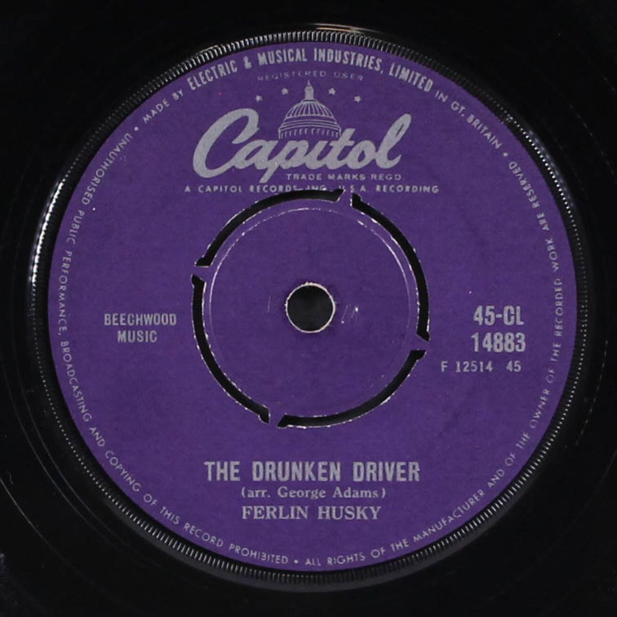 slow down brother / the drunken driver by FERLIN HUSKEY