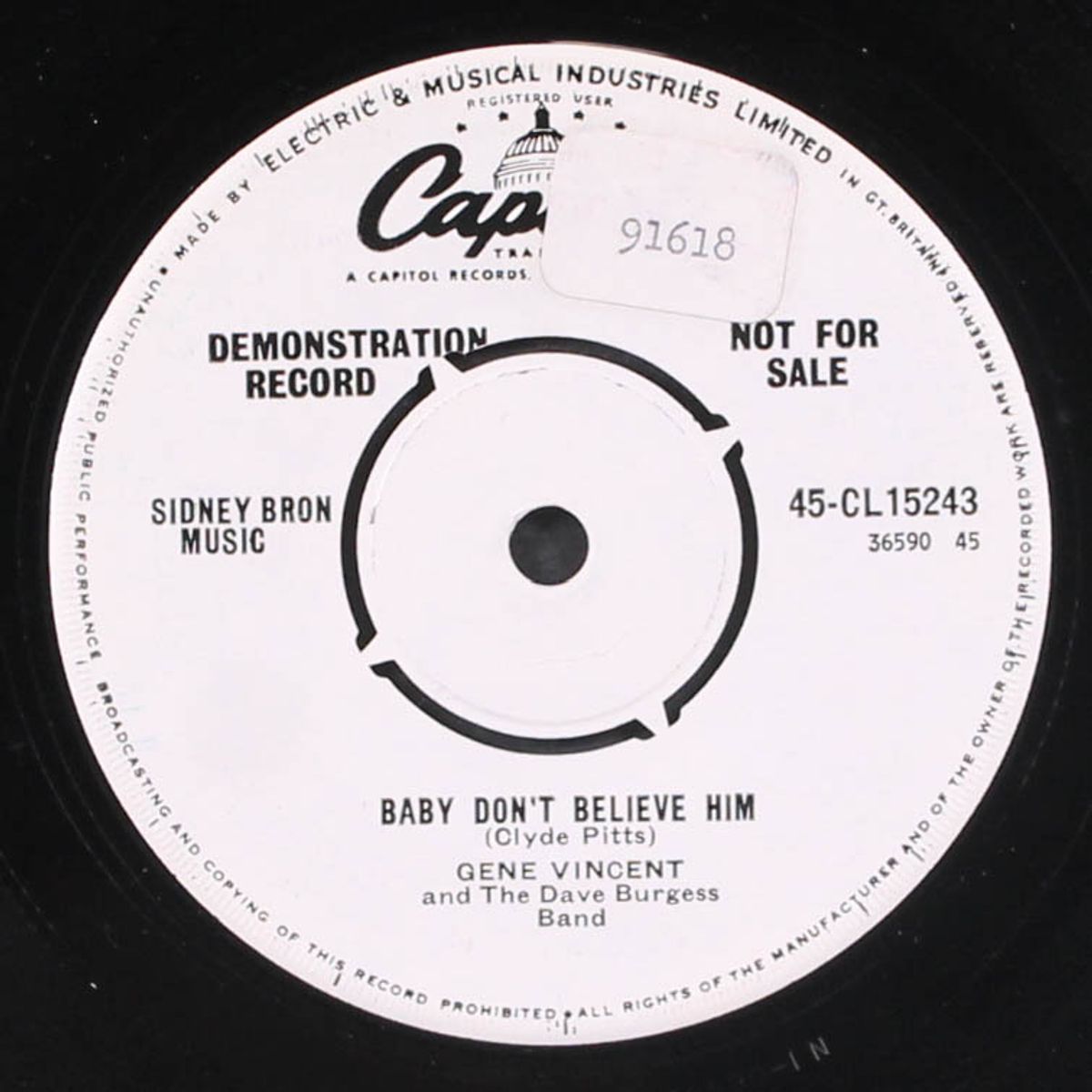 lucky star / baby don't believe him by GENE VINCENT