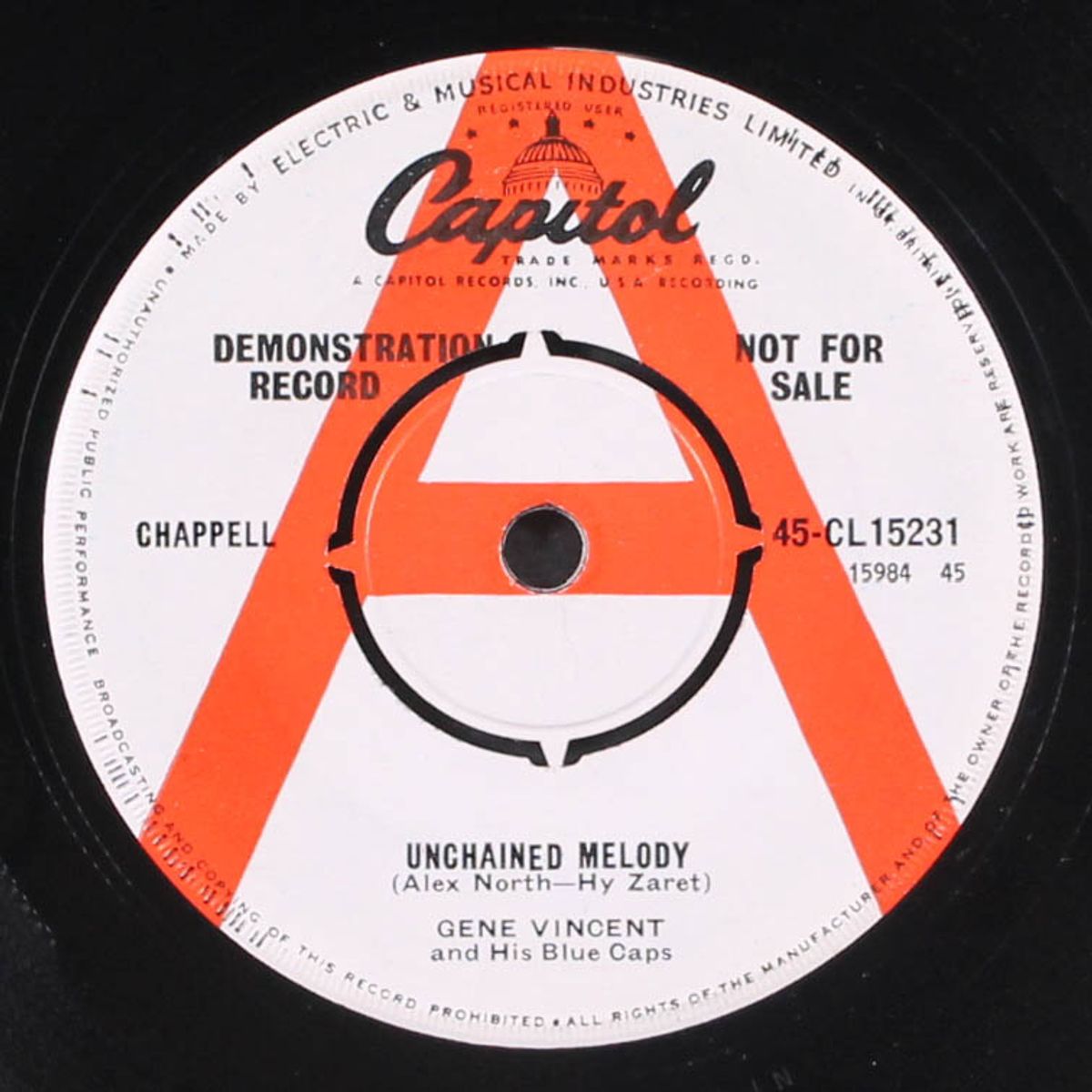unchained melody / brand new baby by GENE VINCENT