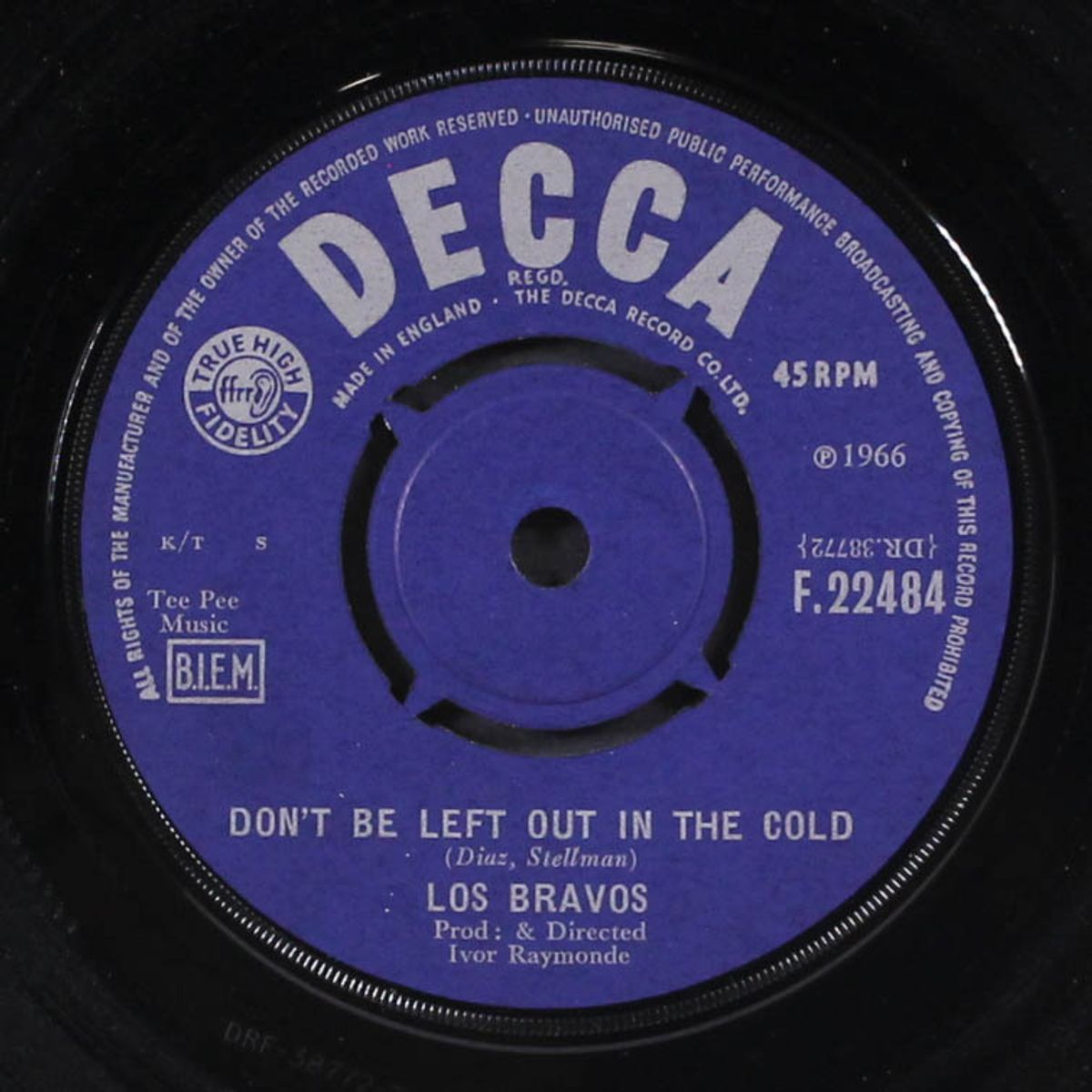 i don't care / don't be left out in the cold by LOS BRAVOS