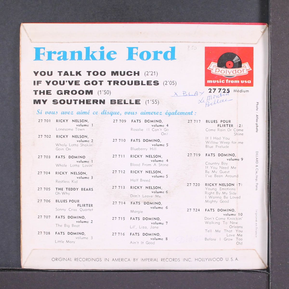 you talk too much by FRANKIE FORD