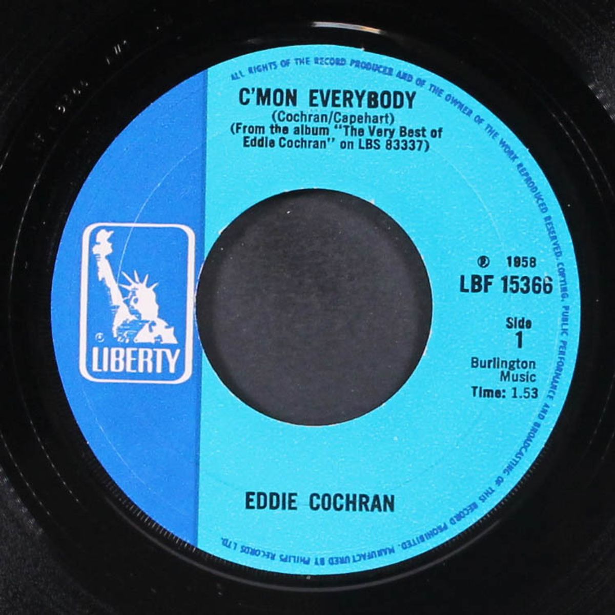 c'mon everybody / mean when i'm mad by EDDIE COCHRAN