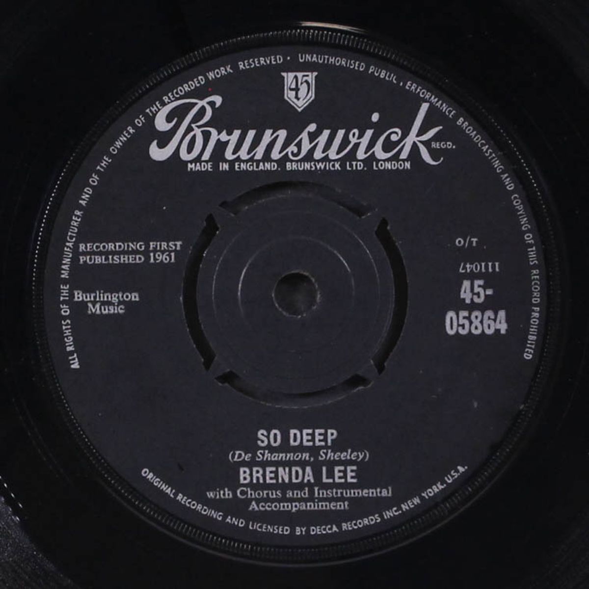 break it to me gently / so deep by BRENDA LEE
