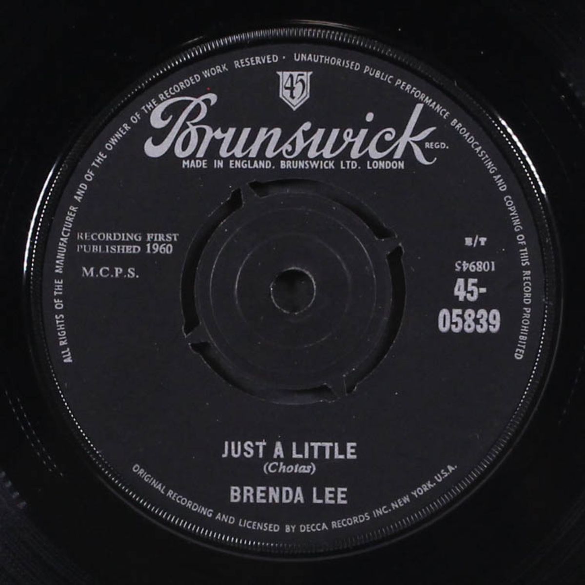 i want to be wanted / just a little by BRENDA LEE