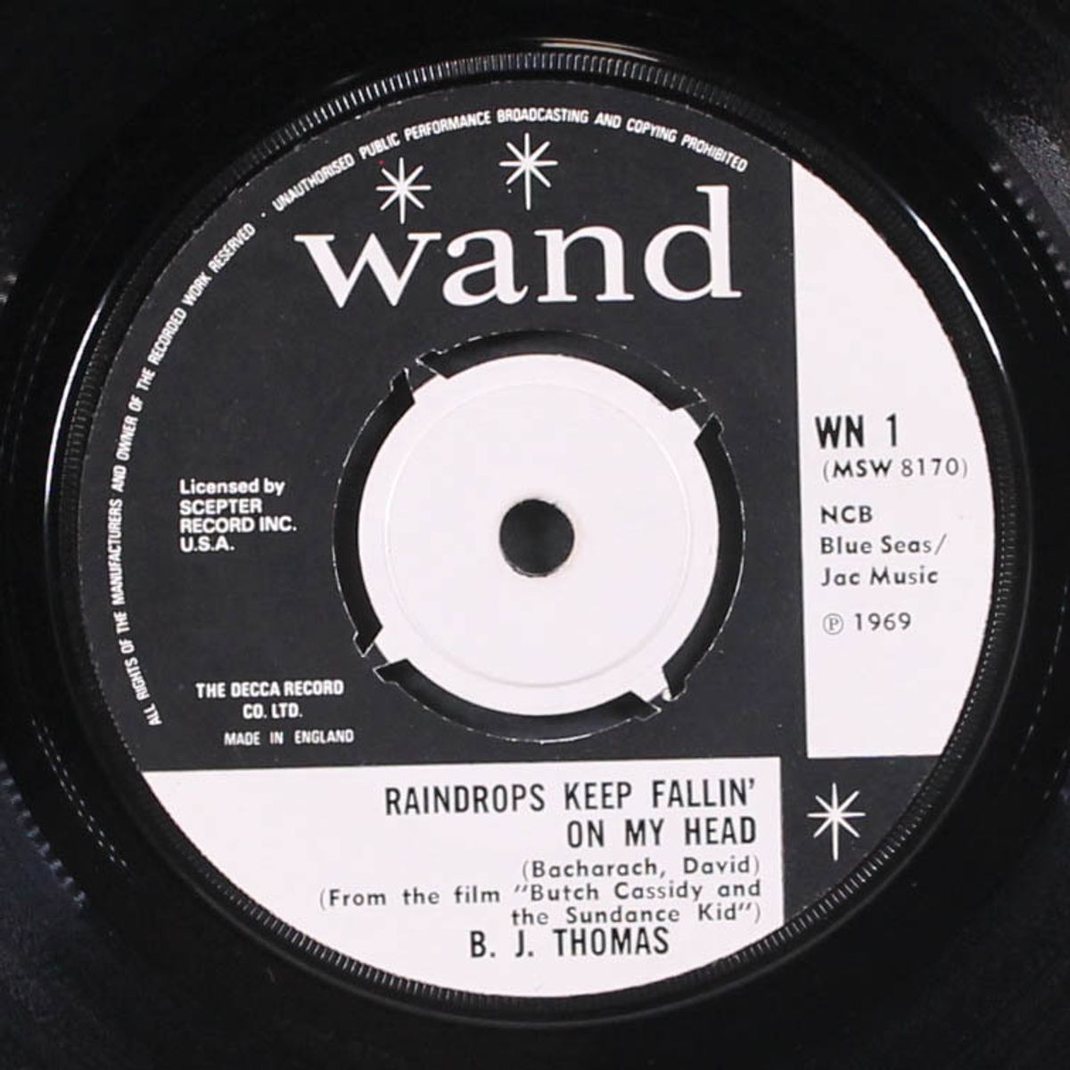 raindrops keep fallin' on my head / never had it so good by B.J. THOMAS