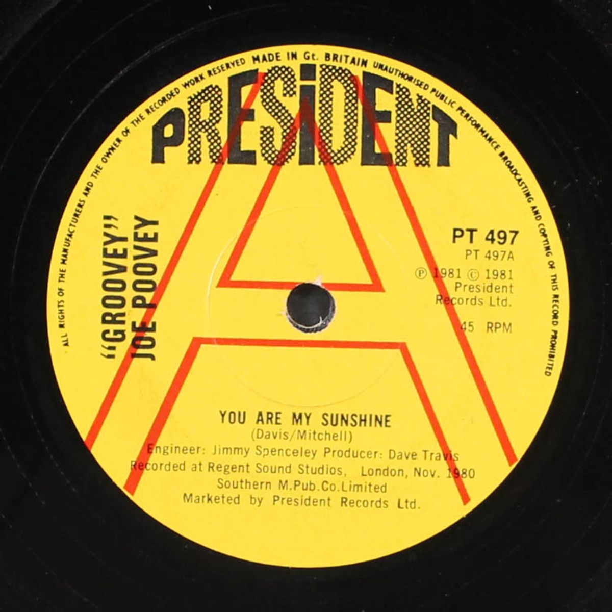 you are my sunshine / lightning 'cross the sky by GROOVEY JOE POOVEY