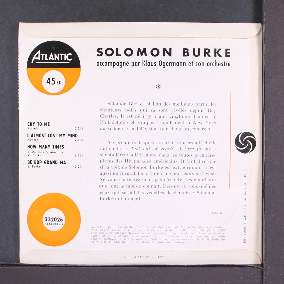 cry to me by SOLOMON BURKE