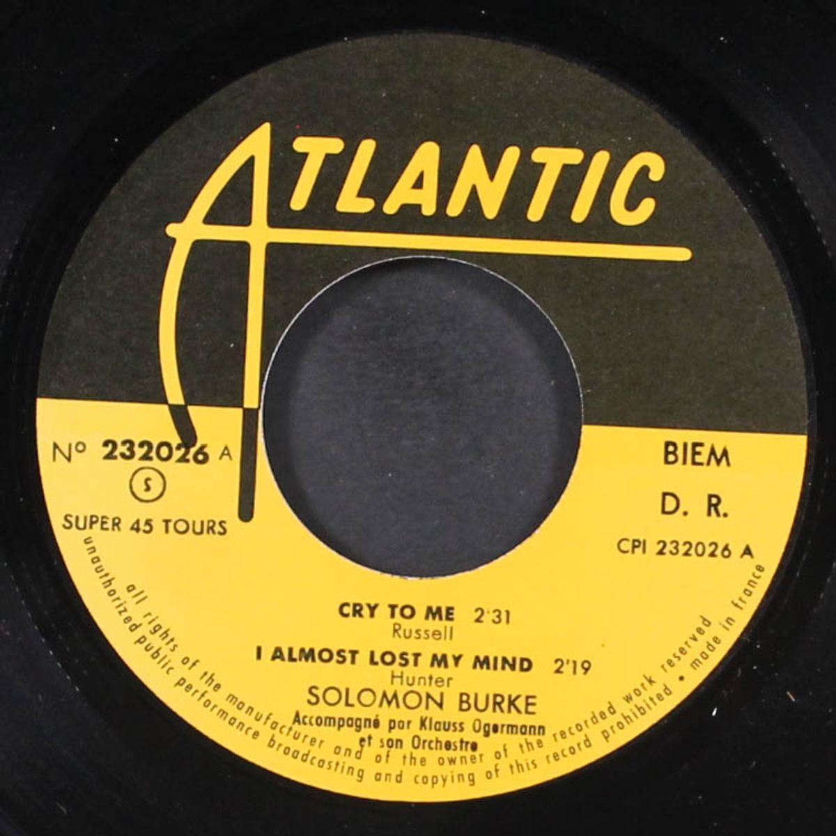 cry to me by SOLOMON BURKE