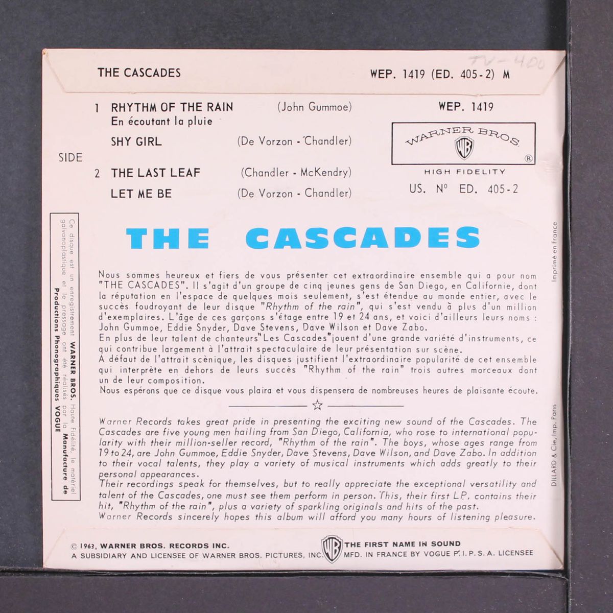rhythm of the rain by CASCADES