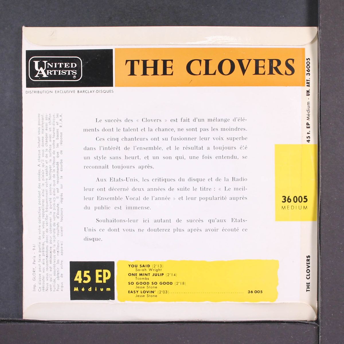 you said by CLOVERS