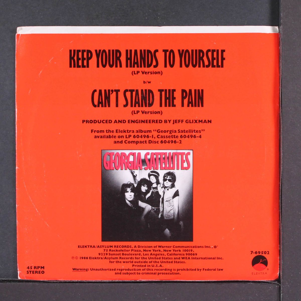 keep your hands to yourself / can't stand the pain by GEORGIA SATELLITES