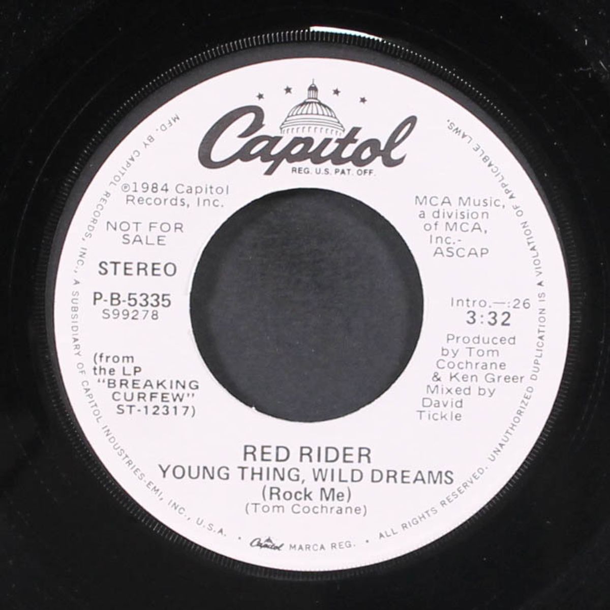 young thing, wild dreams / same by RED RIDER