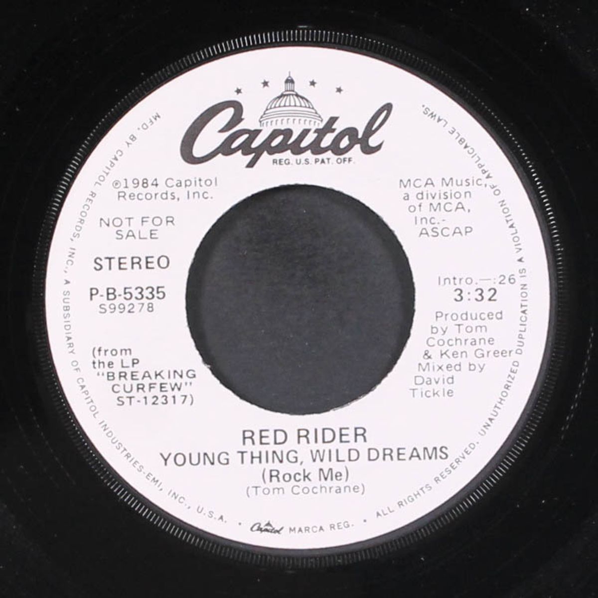 young thing, wild dreams / same by RED RIDER