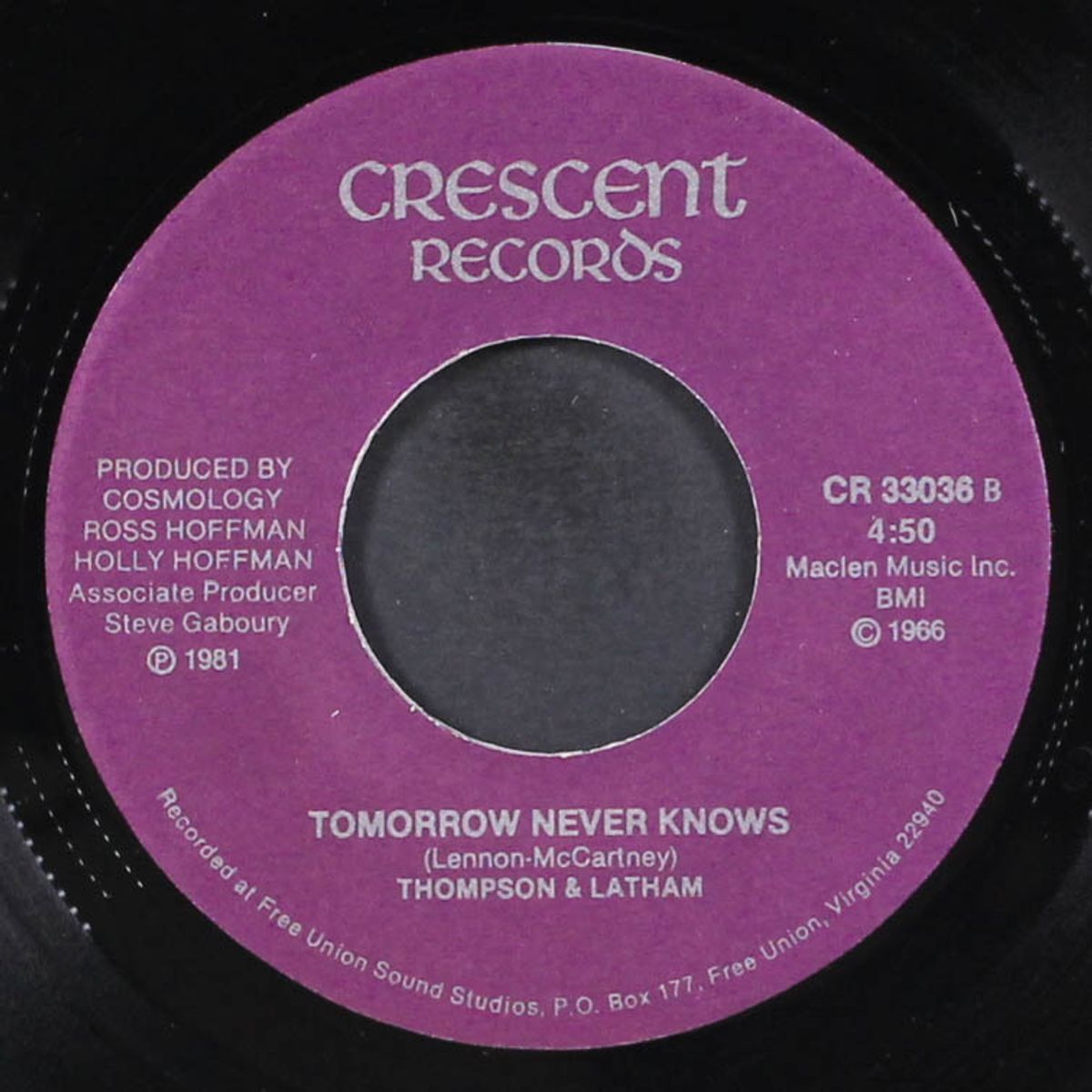 live with love / tomorrow never knows by THOMPSON & LATHAM