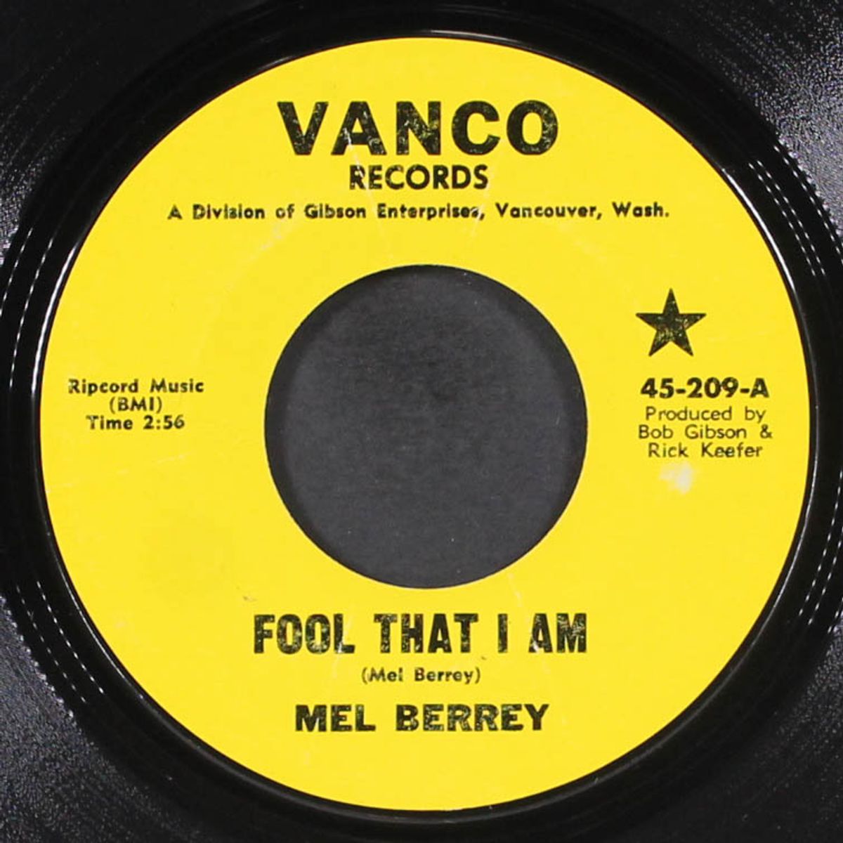 blackberry boogie / fool that i am by MEL BERREY