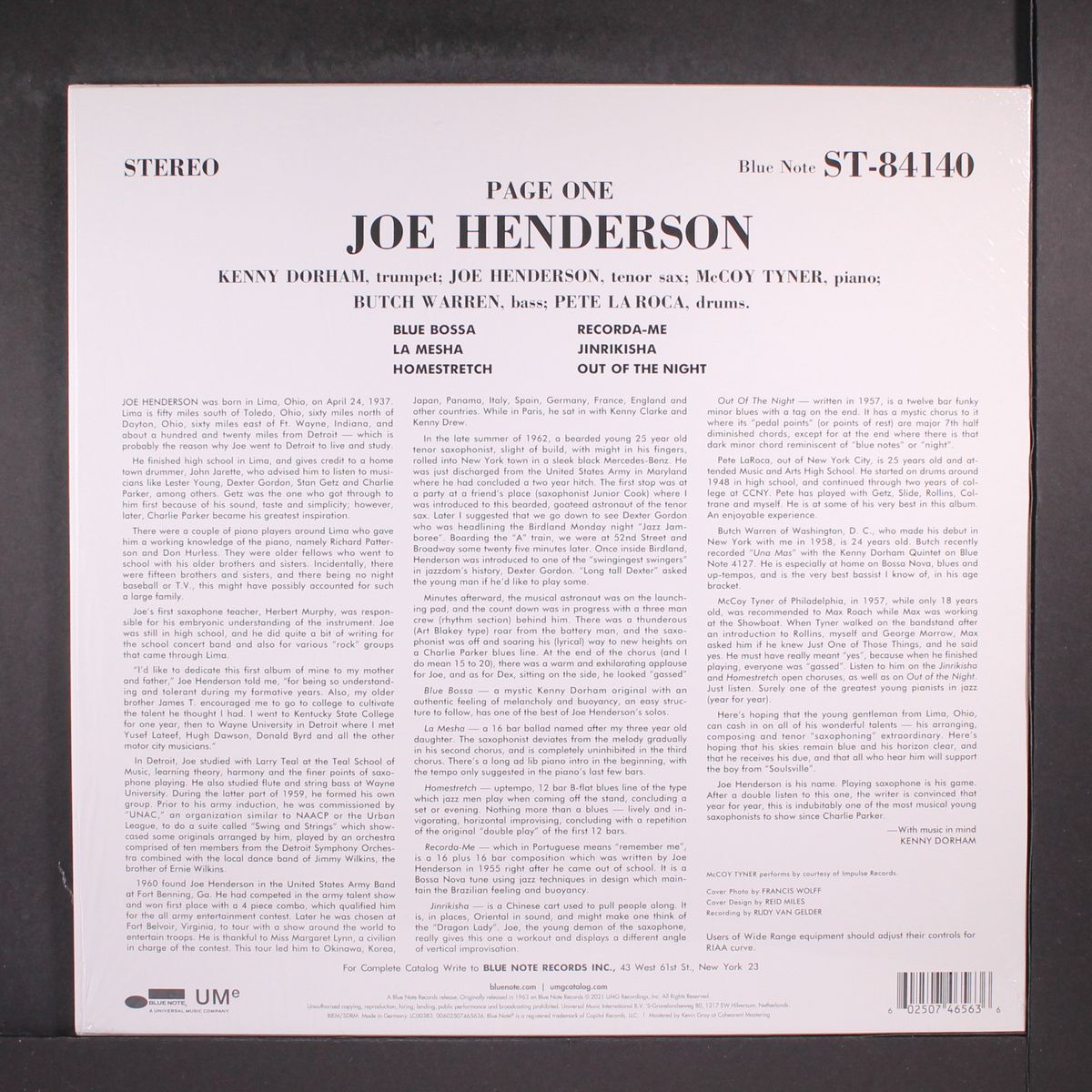 page one by JOE HENDERSON