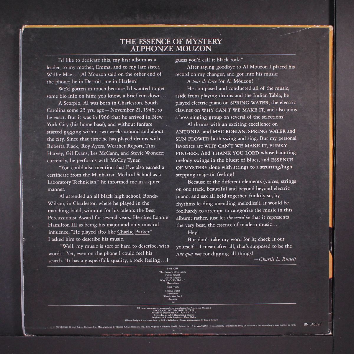 the essence of mystery by ALPHONSE MOUZON