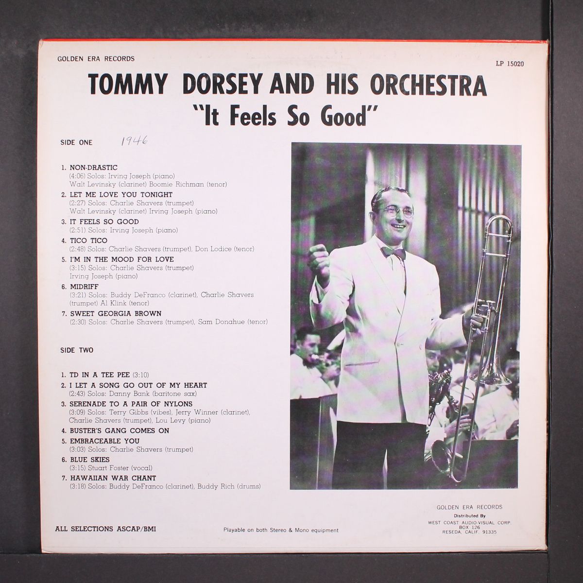it feels so good by TOMMY DORSEY