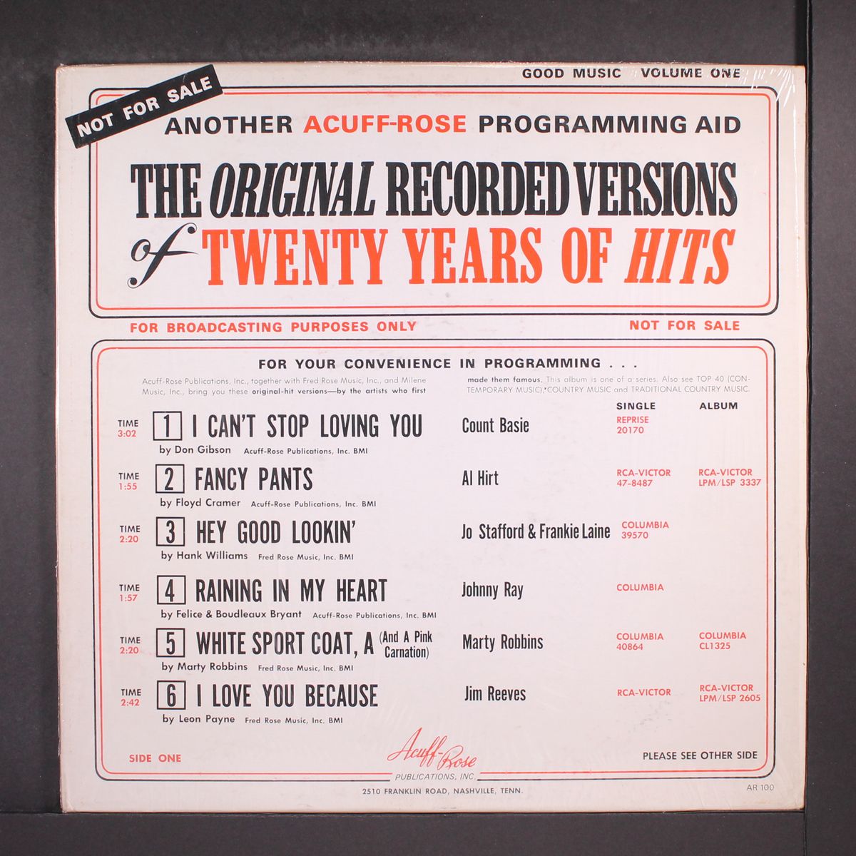 the original recorded versions of twenty years of hits by VARIOUS