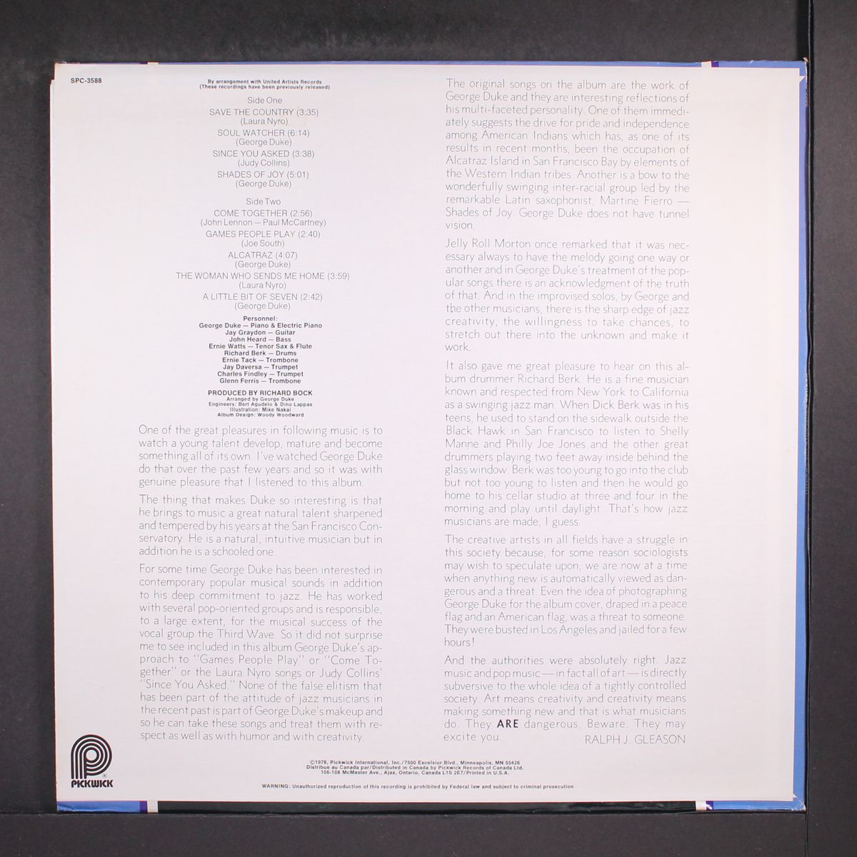 save the country by GEORGE DUKE