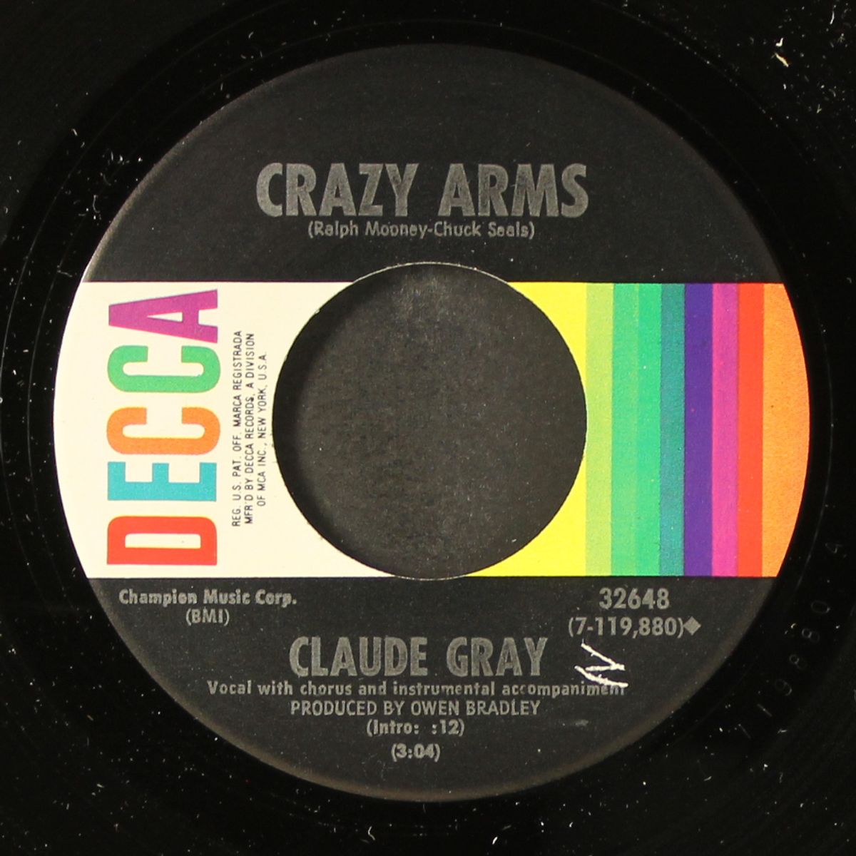 crazy arms / the cleanest man in cincinnati by CLAUDE GRAY