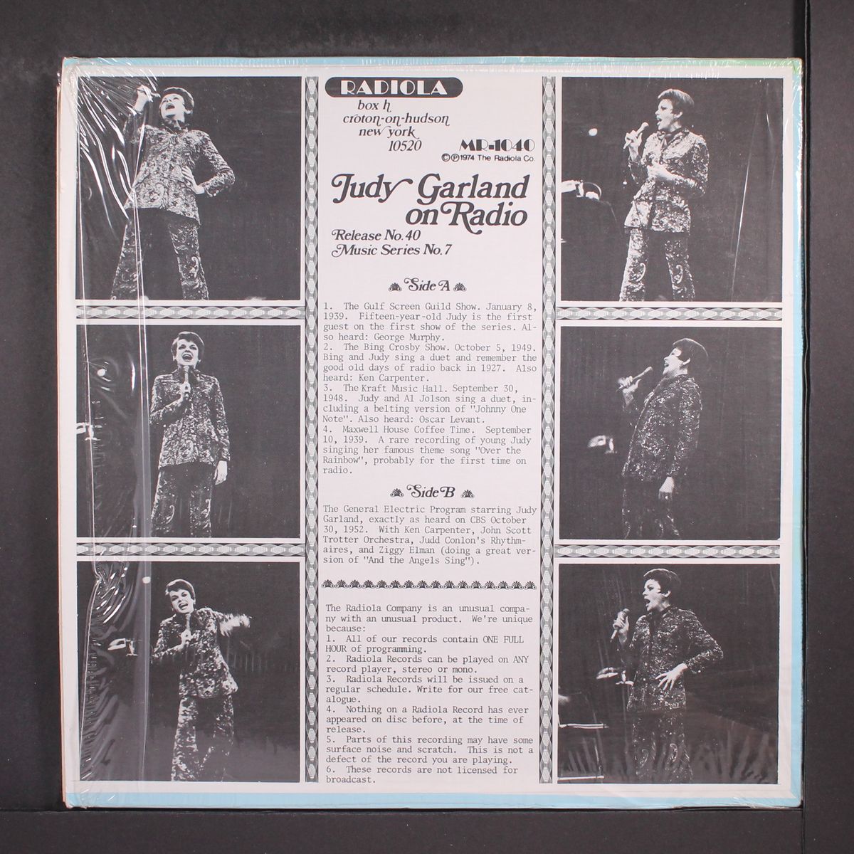 live off-the-air broadcasts by JUDY GARLAND