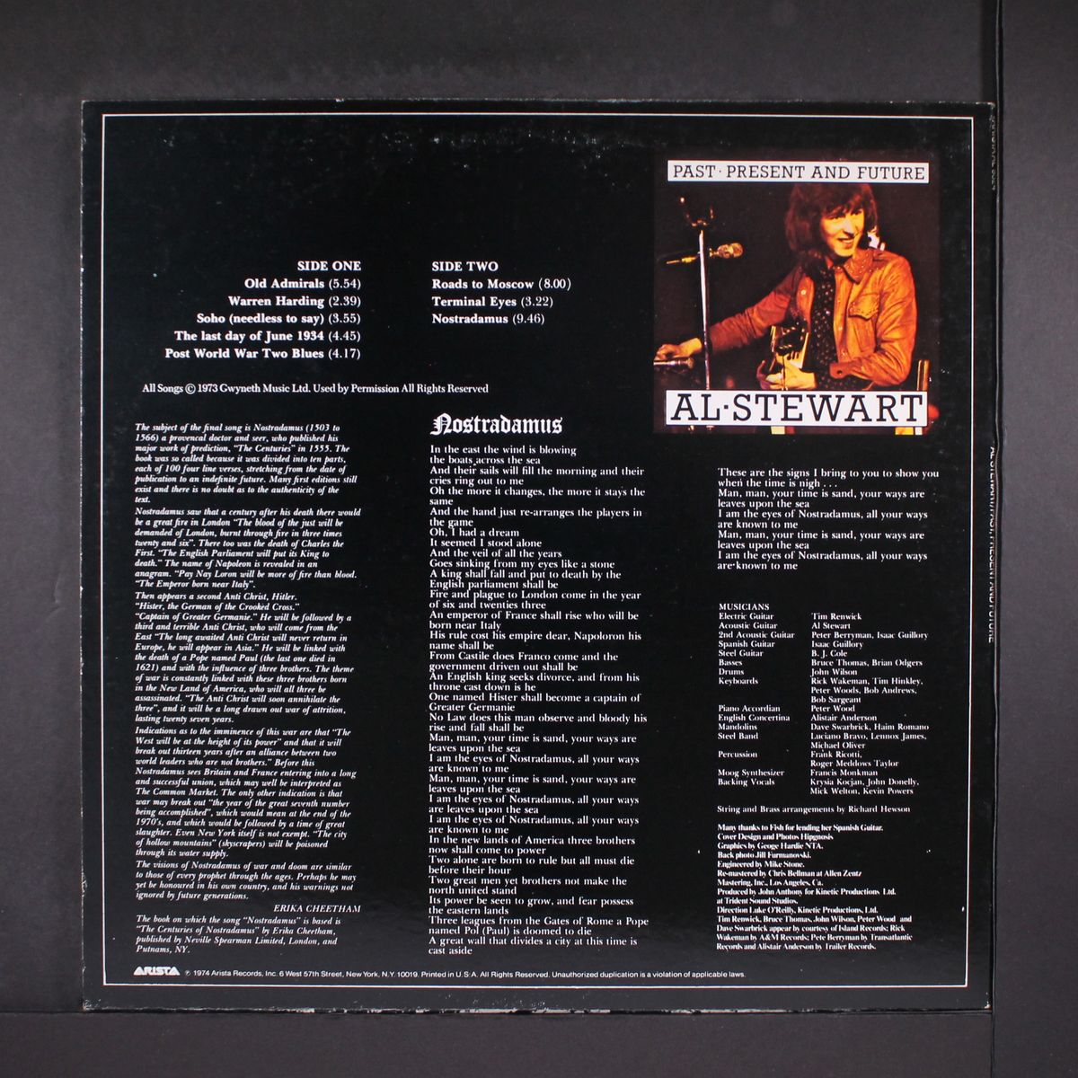 past present and future by AL STEWART