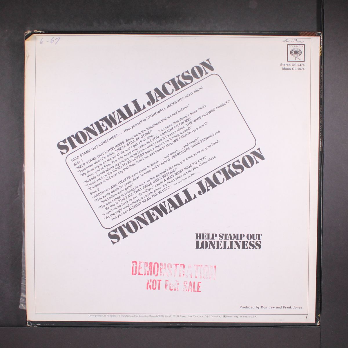 help stamp out loneliness by STONEWALL JACKSON