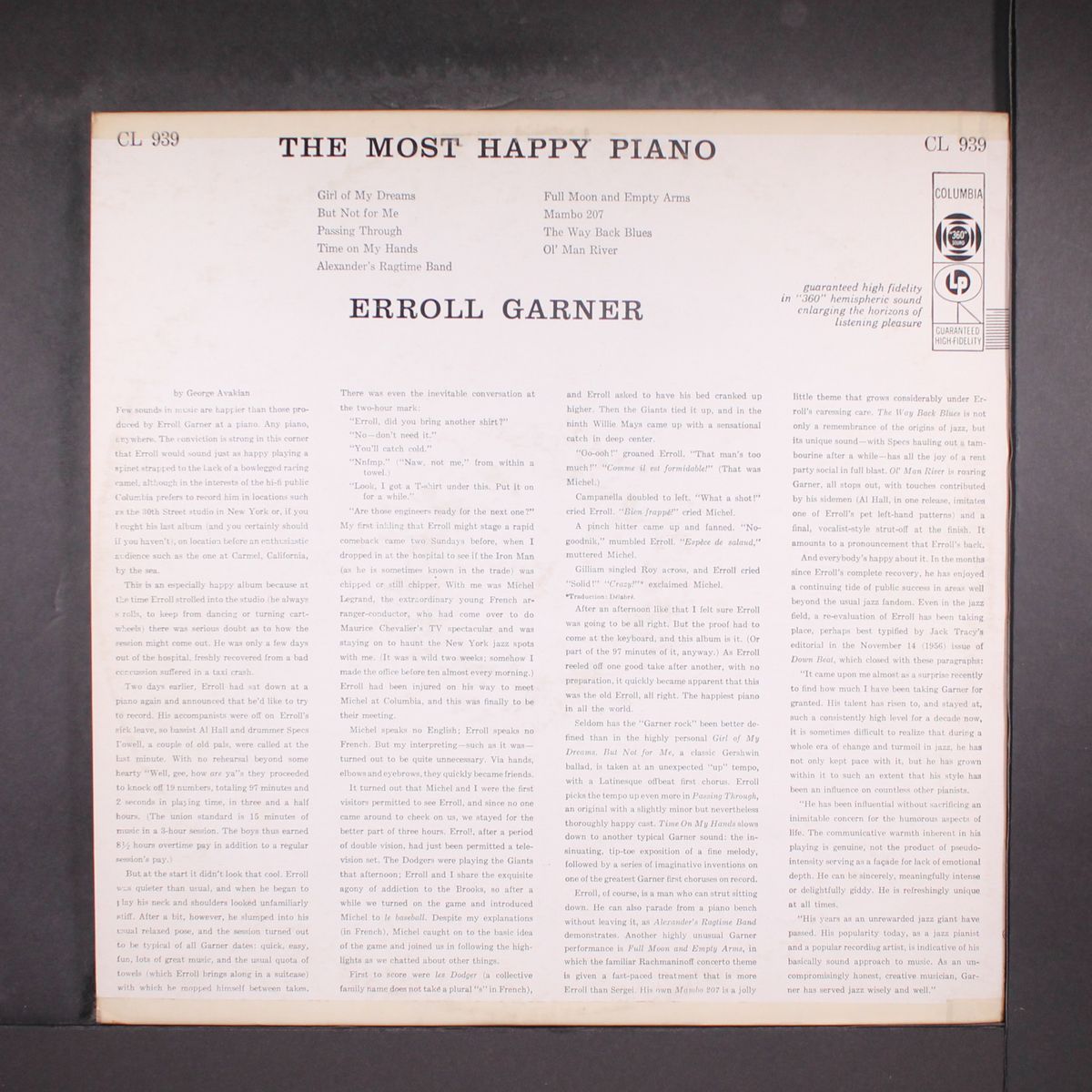 the most happy piano by ERROLL GARNER