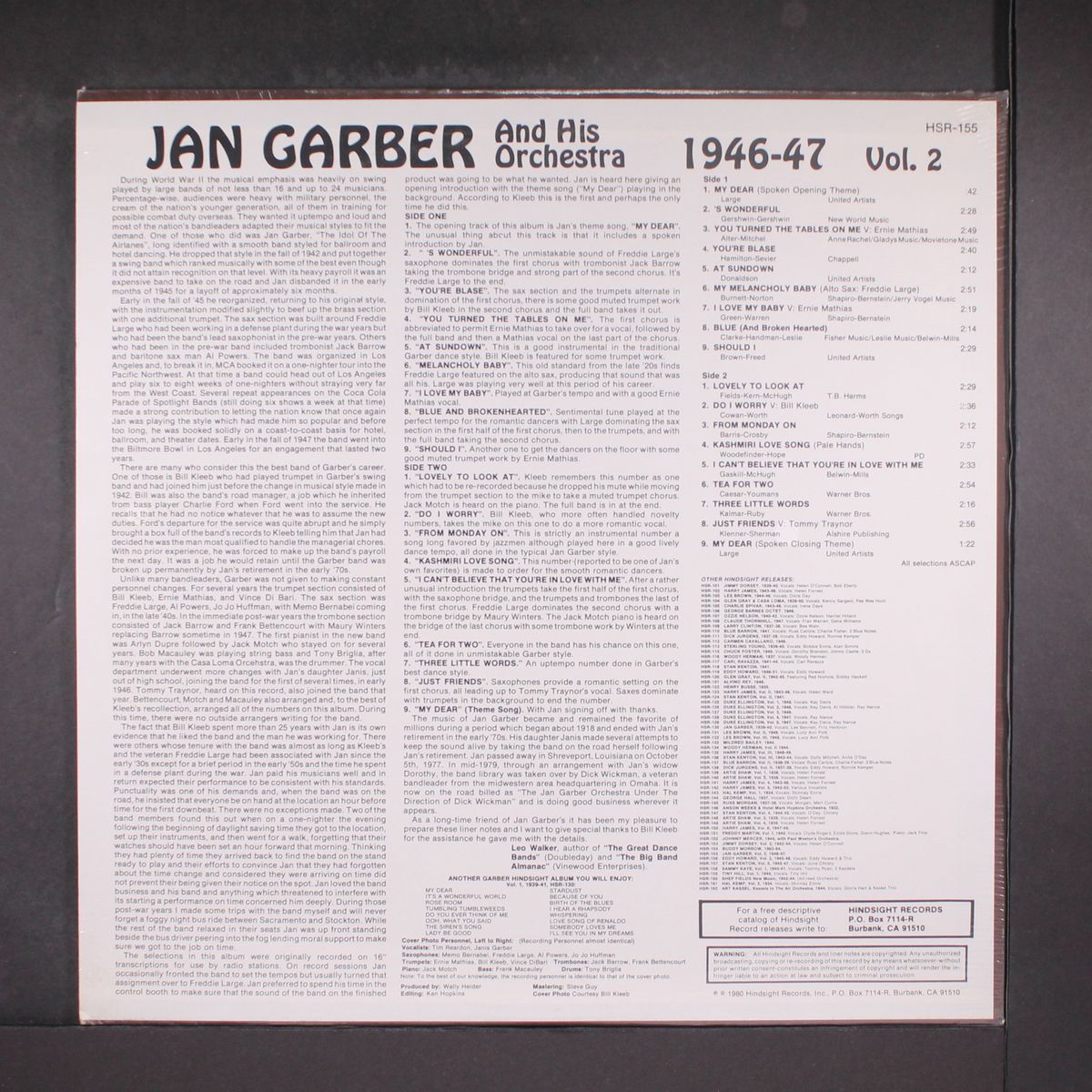 uncollected 1946-47 vol. 2 by JAN GARBER