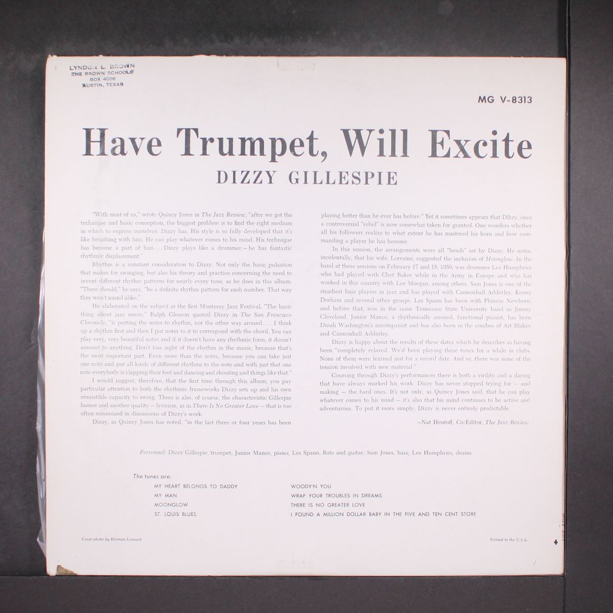 have trumpet, will excite! by DIZZY GILLESPIE