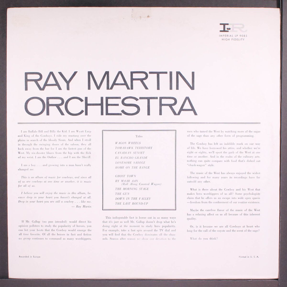 boots & saddle by RAY MARTIN
