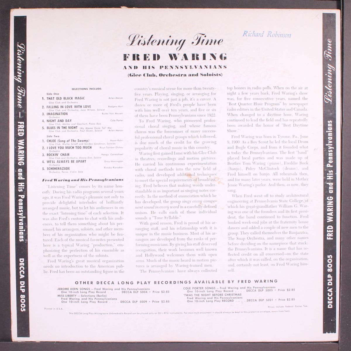 listening time by FRED WARING