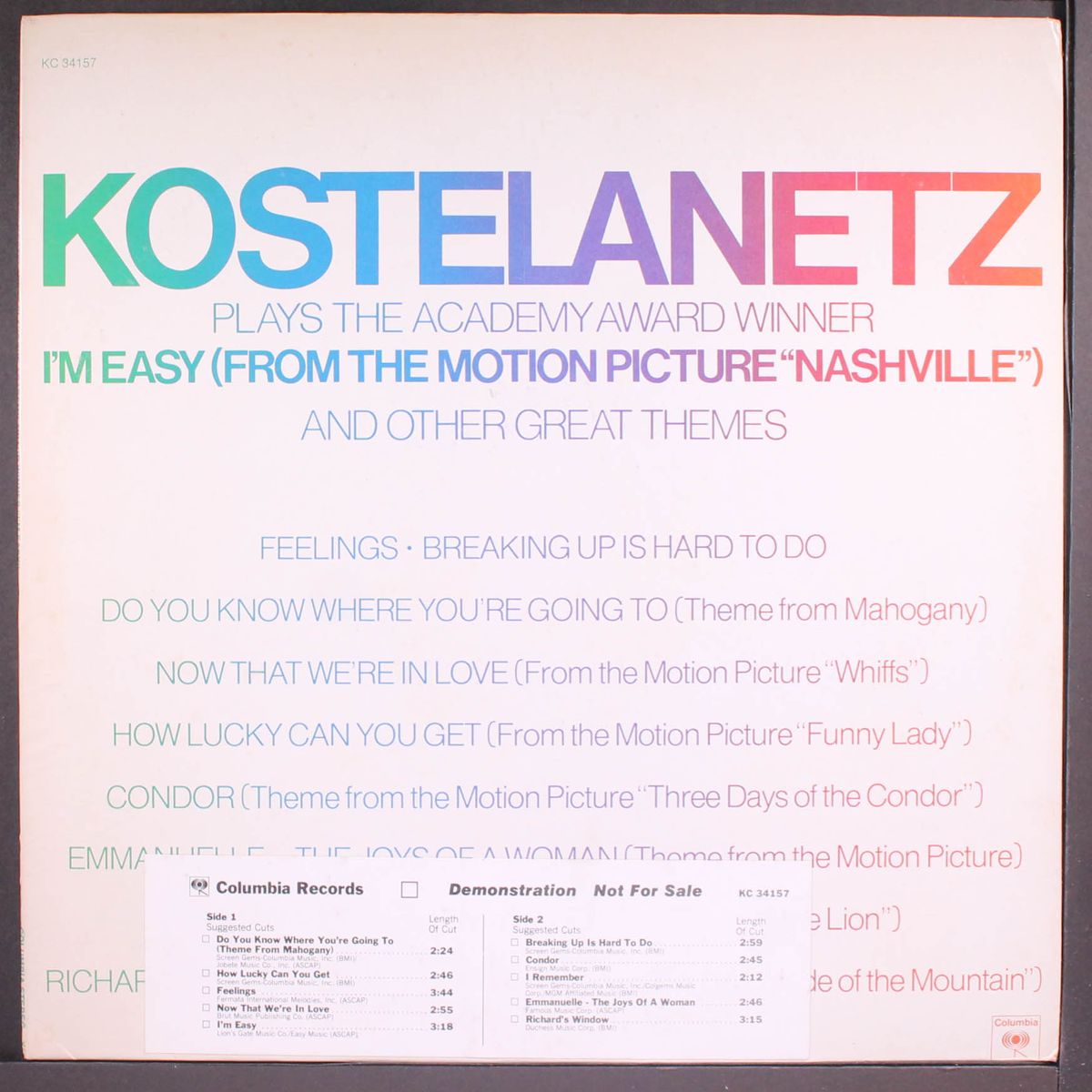 plays..."i'm easy" by ANDRE KOSTELANETZ