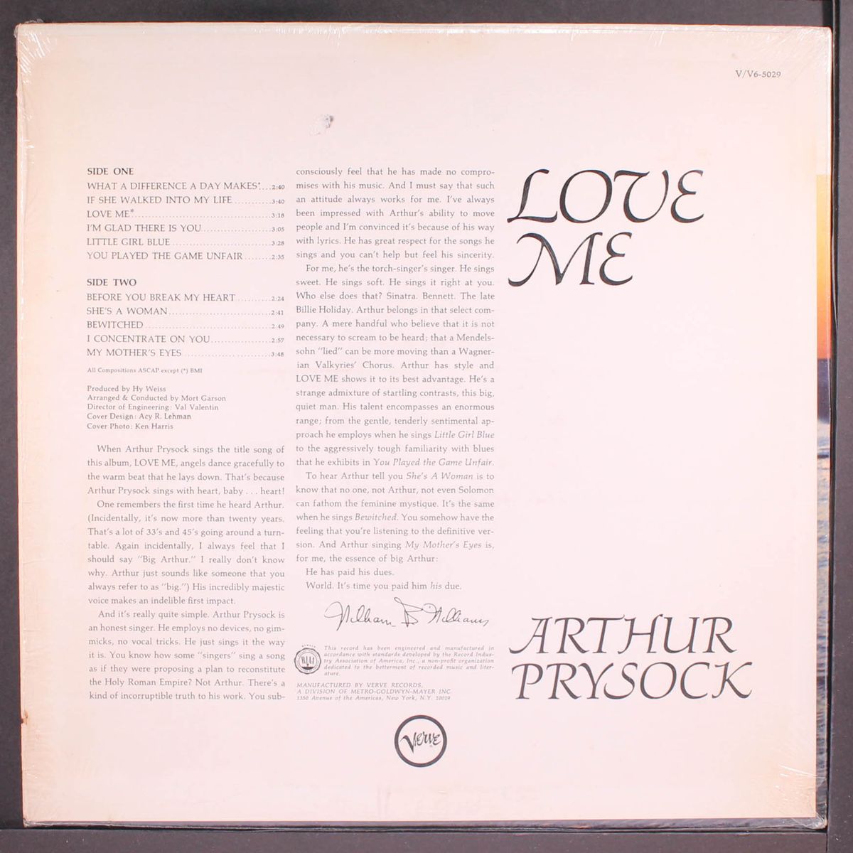 love me by ARTHUR PRYSOCK