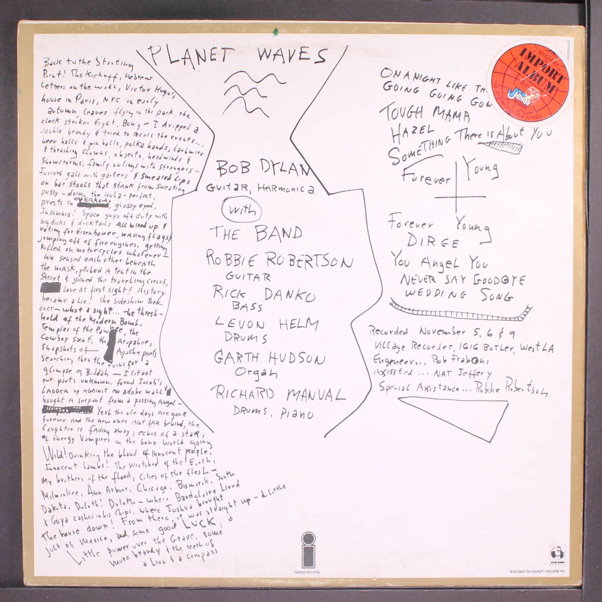 planet waves by BOB DYLAN