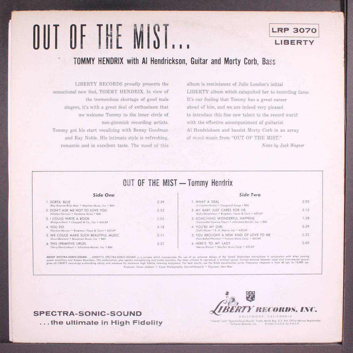 out of the mist by TOMMY HENDRIX